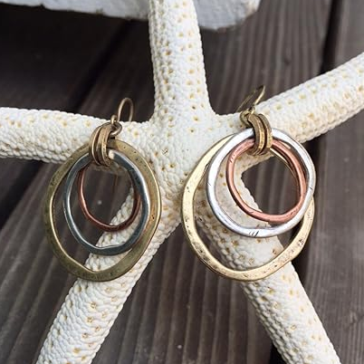 Exclusive Vintage Gold and Silver Earrings