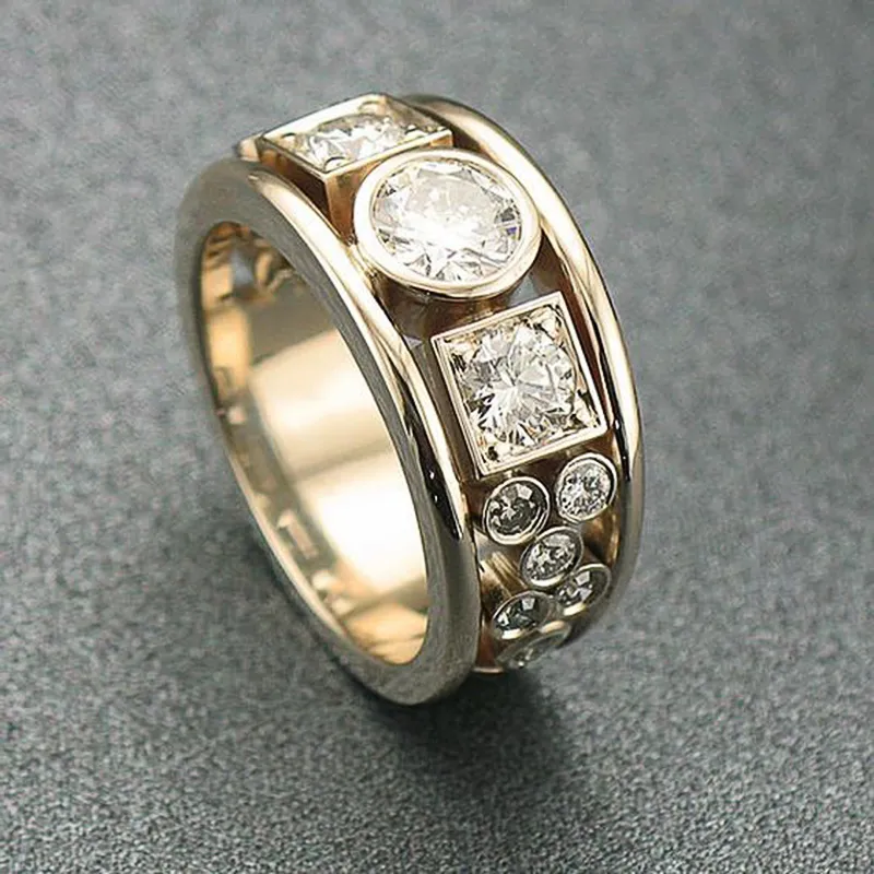 Classic Gold Zirconium Ring