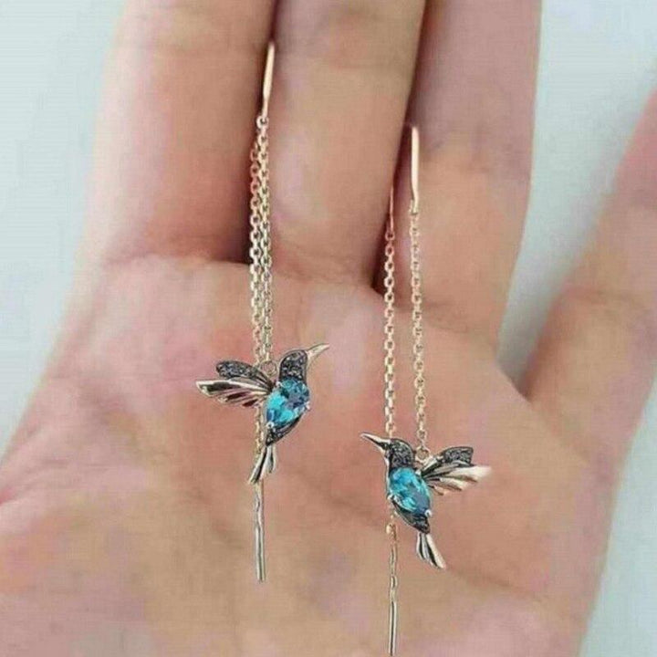 Colibri Enamel & Zirconium Earrings